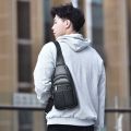 Luxury Brand Chest Pack Men Crossbody Bag PU Leather Chest Bag For Boy Travel Belt Sling Bag Black Brown Messenger Bag Male.