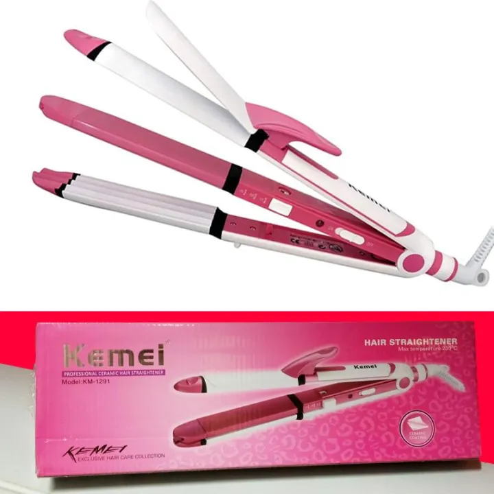 Kemei%20KM-1291%20Professional%203%20in%201%20Hair%20Straightener%20Curler%20And%20Zic%20Zac%20Iron%20-%20Hair%20Straightener%20-%20Image%203