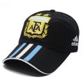 Black Argentina Embroidered AFA Logo 3-Stripe Cap. 