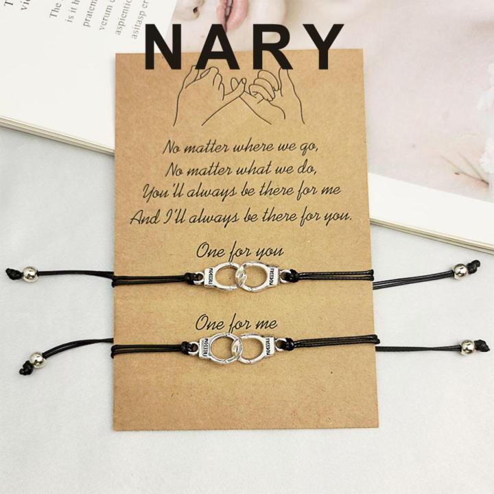 Adjustable Bracelets Stylish Adjustable Couple Bracelets Trendy Stainless Steel Wrist Jewelry for Friends Unique Letter Print Design Perfect Gift Drawstring Bracelets Daraz .bd