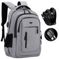 Waterproof Laptop Backpack Men USB 18 Inch Backpacks Oxford Black Solid Color Large Capacity Rucksacks Teen Student School Bags.