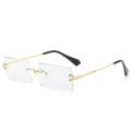 【VisioN Shop】C6JASPEER Rimless Rectangle Sunglasses Women Men Shades Brand Designer Gradient UV400 Sun Glasses Retro Frameless Sunglasses. 