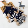 5Pairs Baby Socks Newborn Baby Boy Socks 0-1-3-7Y Kids Pure Cotton Animal Design Fadeless Soft Children's Socks for Girls. 