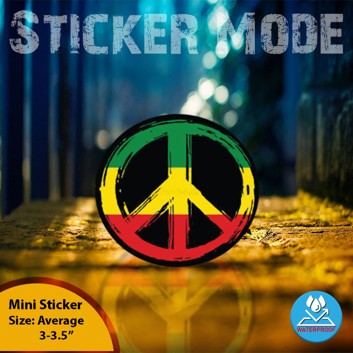 Sticker For Bike | Round Peace Circle | ( Sticker_Mode ) Best Quality