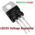 LD33CV Voltage Regulator IC LD33 Transistor 800mA 3.3V Voltage Regulator TO-220 Package 3 Pin Leads LD33V Voltage Regulator LD33 IC. 