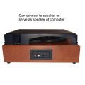 Portable Gramophone Vinyl Record Player Vintage Classic Turntable Phonograph with Built-in Stereo Speakers - multicolour.