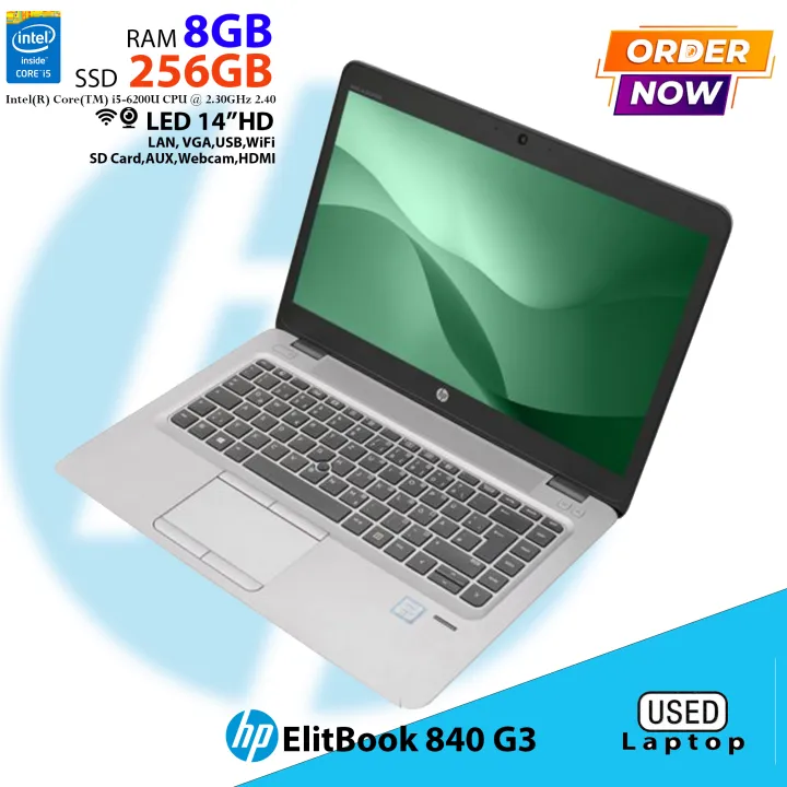 HP%20EliteBook%20840%20G3%20Intel%20Core%20i5-6200U,%208GB%20Ram,256GB%20SSD%20Business%20Laptop%20-%20Image%203