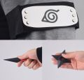 Anime Naruto 1Pcs Headband, 3PCS Kunai, 1PCS Shuriken Unisex Plastic Cosplay Accessory. 