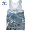 SONSPEE Snow Mountain Summer Ice Sea Beach Reef 3D Print Men's TaTops Casual Fitness Bodybuilding Gym Muscle Sleeveless Vest. 
