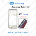 Samsung Galaxy A31 Middle Bezel Housing Frame and Back Panel Without Front LCD Frame Panel. 