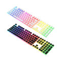 AJAZZ PBT Pudding Keycap 108 Keys PBT Keycap Set with Frosted Hand Feel for Mechanical Keyboard White(Only Keycaps).