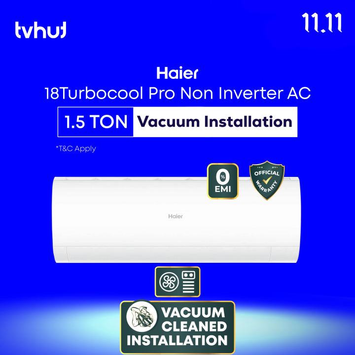 Haier 18Turbocool Pro 1.5 Ton Non Inverter AC With Official Warranty with Free Delivery