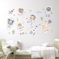 Wall Stickers for Boys Room Baby Nursary Room Decoration Cartoon Space Planet Astronaut Wall Decals Kids Bedroom Wallpaper Mural. 
