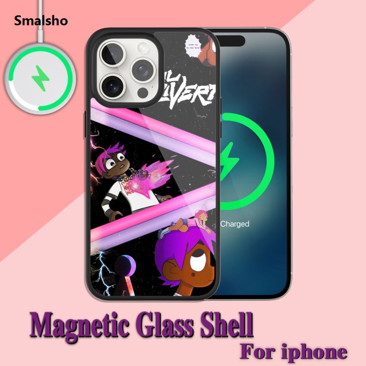 lil%20uzi%20vert%20Rapper%20Phone%20Case%20For%20iPhone%20Charging%2013%2014%2015%2011%2012%20Pro%20Max%20Plus%20Glass%20Magsafe%20Magnetic%20Shell%20-%20Image%203