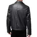 2022 Men's Oblique Zipper Casual PU Leather Jacket Youth Fashion Suit Collar Leather Jacket. 