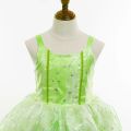 Halloween Halloween Tinkerbell Costume for Girls Flower Fairy Princess Cosplay Outfits Kids Green Gown Children Birthday Tiana DressDolls Accessories. 