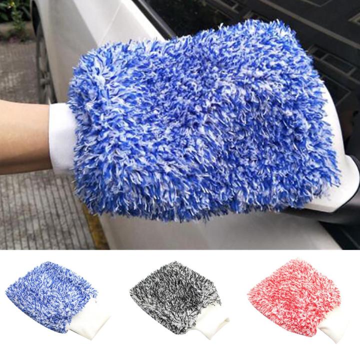 Car Wash Mitts Microfiber Microfiber Wash Mitt Double-Sided for