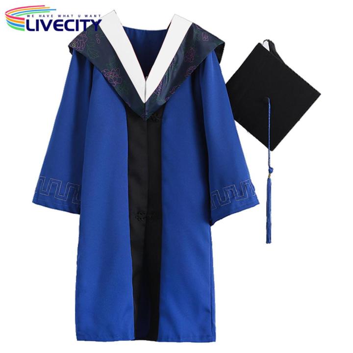 Bachelor Uniform Super Soft Bachelor Hat Graduation Cloak Photography Props Set