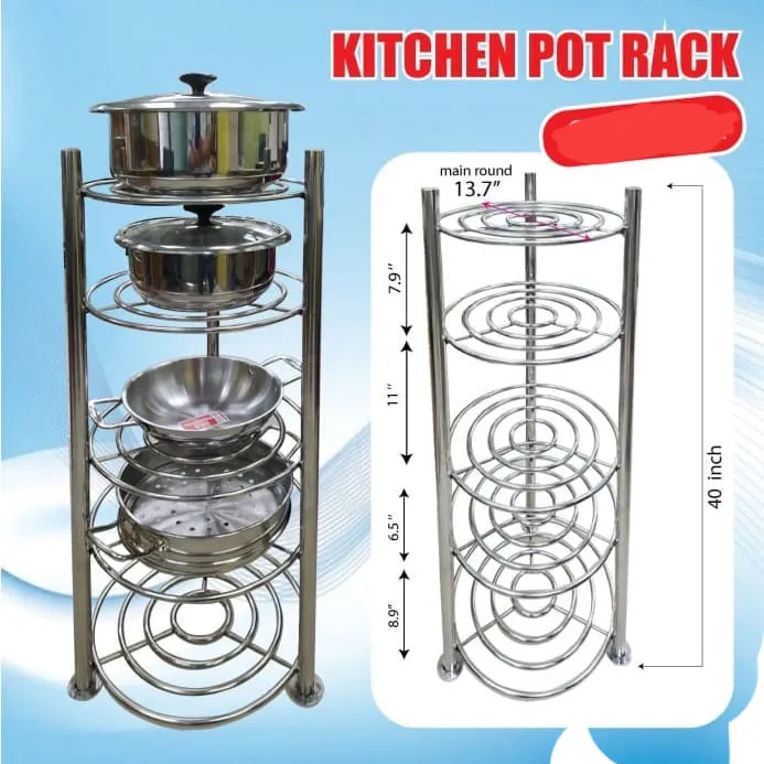 Kitchen pot rack SKB are original stainless steel food grade materials SUS 304.