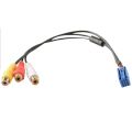 Car RCA Female Audio Video AV-In Cable Wire for Toyota Headunit 6Pin Blue A/V Port 3040. 