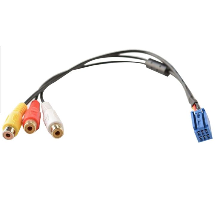 Car%20RCA%20Female%20Audio%20Video%20AV-In%20Cable%20Wire%20for%20Toyota%20Headunit%206Pin%20Blue%20A/V%20Port%203040%20-%20Image%203
