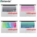 【YIYANGMAOYI111】Gradient Ombre Colors US layout Keyboard Cover Silicone for MacBook Pro 13" 15" Retina & Air 13.3 inch A1466. 