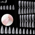 Monja 120/240pcs Matte False Full Nail Tips Frosted Coffin French Oval Square Stiletto Long Tips Acrylic Artificial Manicures. 