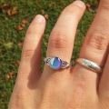 New Round Thermochromic Gemstone Rings Moon Stone Ring Color Changing Mood Rings Women Fashion Jewelry.