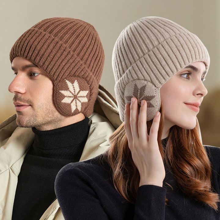 【Clearance Markdowns】 Fashion Soft Plush Knitted Hat Thickened Windproof Plain Hats Ski Beanie Hat Men Women