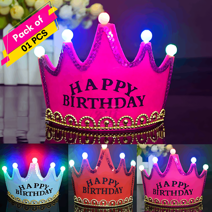 Illuminate Your Birthday with the Crown Lighting Taj For Memorable Celebrations- (Pack of 01 Pcs)