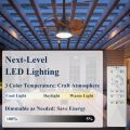 Outdoor Ceiling Fans with Light, 20'' Wet Rated 2024 Updated IP65 Gazebo Fan, Plug In and Waterproof for Patios, Pergola, Remote. 