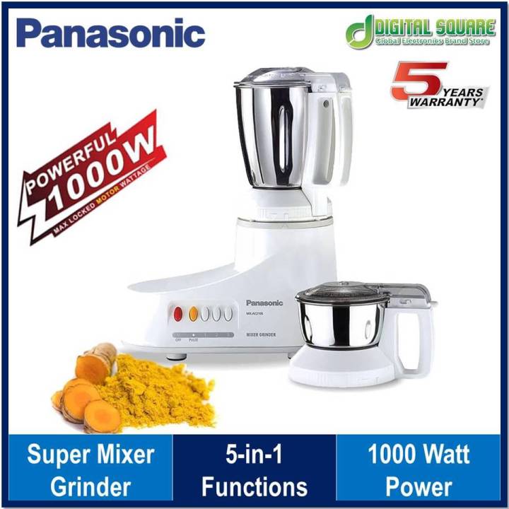 Panasonic MX-AC210 Heavy Duty Mixer Grinder | 1000 Watt