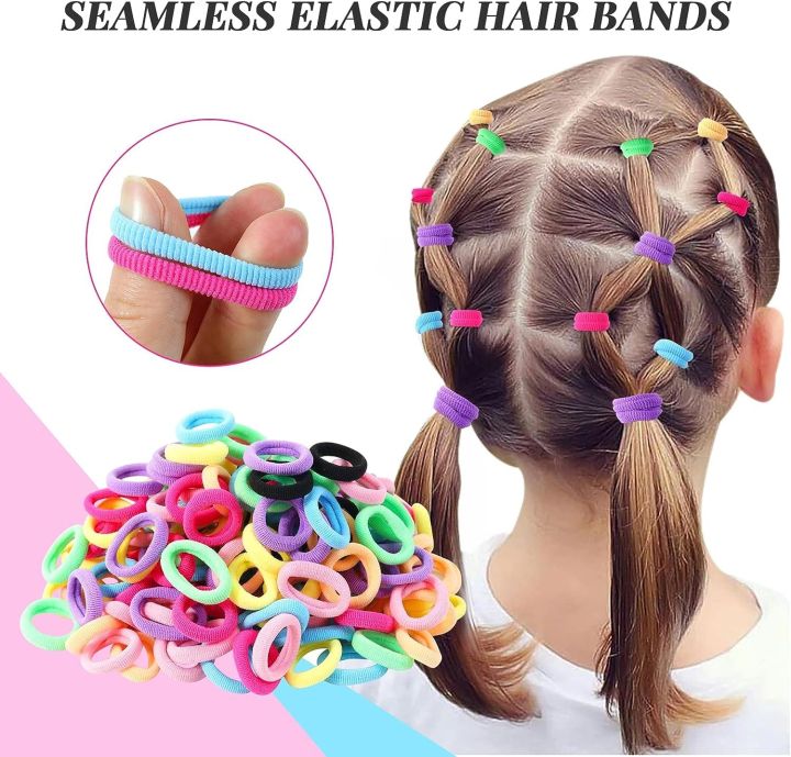 50Pcs%20Hair%20Ties%20Seamless%20Elastic%20Hair%20Bands%20Small%20Hair%20Ties%20for%20Women%20Baby%20Toddler%20Girls%20Rubber%20Bands%200.78%20inches%20Elastic%20Ponytail%20Holders%20-%20Image%205