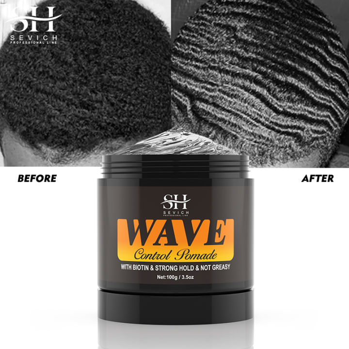 360 Wavy Frizz Control Gel Wave Control Pomade Hair Styling Wax Anti-Hair Loss Clay Hair Pomade for African Black Men Hair St