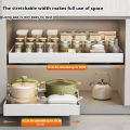 GC Pull Out Cabinet Organizer Fixed With Adhesive Film, Carbon Steel Slide Out Drawers, Sliding Drawers Pantry Shelf For Kitchen, Living Room,Home. 