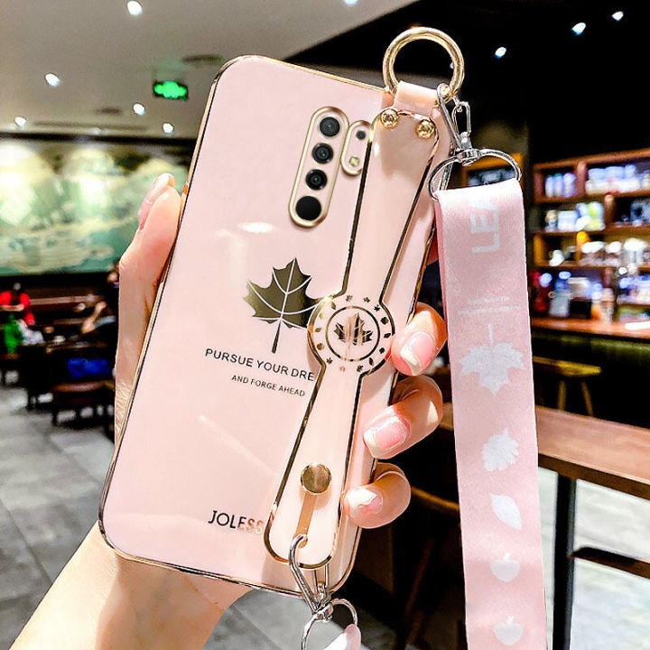 For%20Xiaomi%20Redmi%209%20Back%20Cover%20with%20Lanyard%20+%20Wristband%20Fashion%20Shiny%20Maple%20Leaf%20Plating%20Bumper%20Stand%20Holder%20Case%20Camera%20Protection%20Soft%20Silicone%20Mobile%20Phone%20Cases%20-%20Image%202