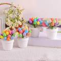 Artificial Easter Eggs Potted Easter Party Decorations for Office Holiday. 