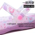 Jelly shoes, summer new non-slip platform soles, hole shoes, beach shoes, flat wedge sandals, women's summer slippers. 