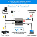 Navceker 96KHz Analog to Digital Audio Converter With RCA 3.5mm Jack Stereo to Optical Toslink SPDIF Coaxial Adapter for TV PS3. 