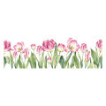 Glass sticker double-sided D flower photo light BR0033 pink tulip self-adhesive window beautification decorative sticker.