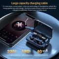 M19 Tws Wireless Bluetooth 5.1 Headphones Touch Control Stereo Earbuds With Digital Led Display - Earphone - Earbuds. 