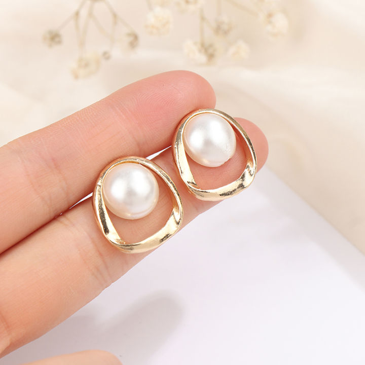 1Pair Pearl Earrings For Irregular Jewelry Earing Delicate Pearl Woman Earrings Luolong