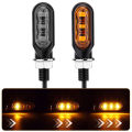 Motorcycle Mini LED Turn Signal Lights Amber Flowing Directional Signal Lamp Intermitentes Moto For Cafe Racer. 