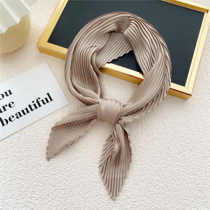 Square%20Scarf%20Silk%20Pleated%20Neck%20Scarves%20Headscarf%20Small%20Scarves%20Solid%20Color%20Crinkled%20Hair%20Scarf%20Satin%20Neckerchief%2070cm%20Soft%20Decor%20-%20Image%203
