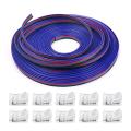1Set 4Pin RGB Wire with LED Strip Connector 22 Gauge 4 Colors RGB 22 AWG for RGB LED Strips 3528 5050. 