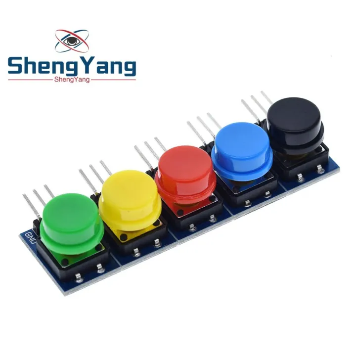 【happy one】5pcs Big key module Big button module Light touch switch with hat High level for arduino or raspberry pi 3