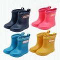Solid Children Rain Boots Baby PVC Waterproof Rainy Shoes Rubber Toddler Girl Boy Anti Slip Ankle Boots for Outdoor.