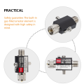 Coaxial Arrester Bulkhead Surge Protector for Antennas Cable Accessories PL259 Thunder Arrestor Outside Stainless Steel Copper.