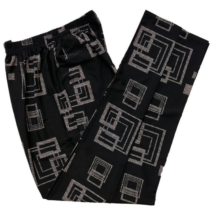 Summer%20New%20Old%20Women's%20Pants%20Old%20Lady%20Thin%20Elastic%20Straight%20Casual%20Colorful%20Pants%20Striped%20Loose%20Grandma's%20Pants%20-%20Image%203