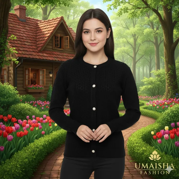 Women's%20Long%20Sleeve%20Cable%20Knit%20Sweater%20Open%20Front%20Cardigan%20Button%20Loose%20Outerwear%20Winter%20Dress%20Casual%20Solid%20Color%20Sweater%20-%20Image%204